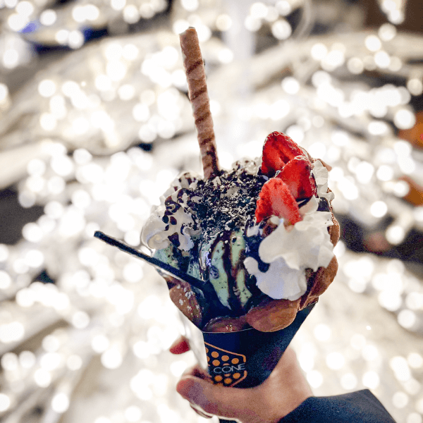 Holiday sweets and gourmet snacks available at the Enchant Village.