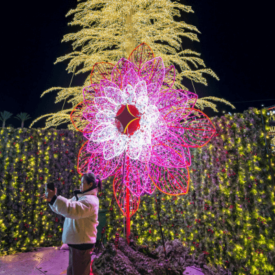 Original Story: Santa's Magic Timepiece. The World's Largest Holiday Light Maze